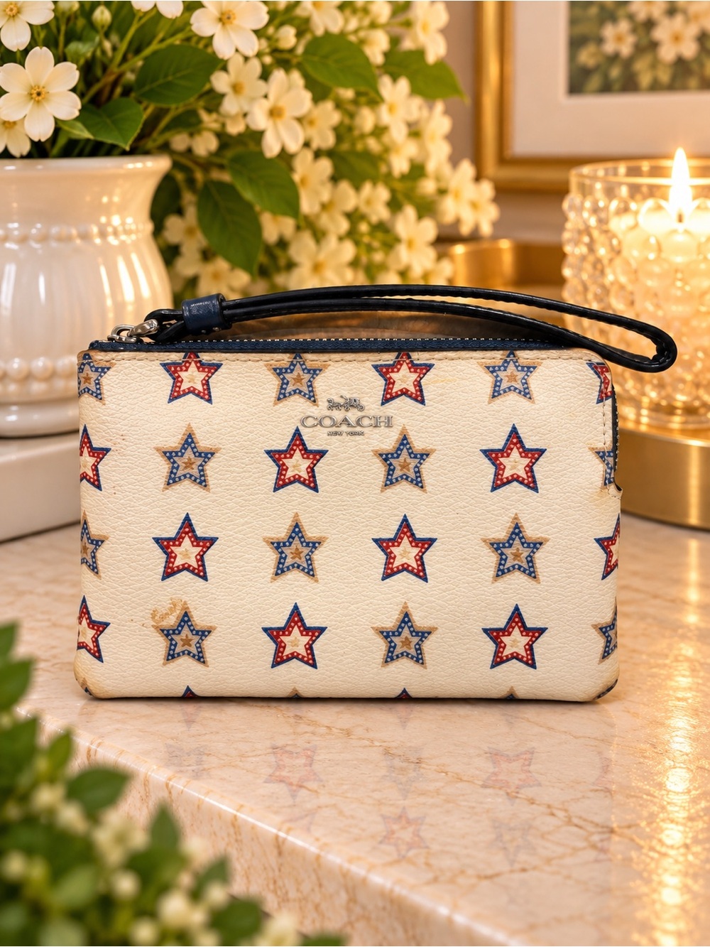 Coach Western Star Corner Zip Wristlet F73626